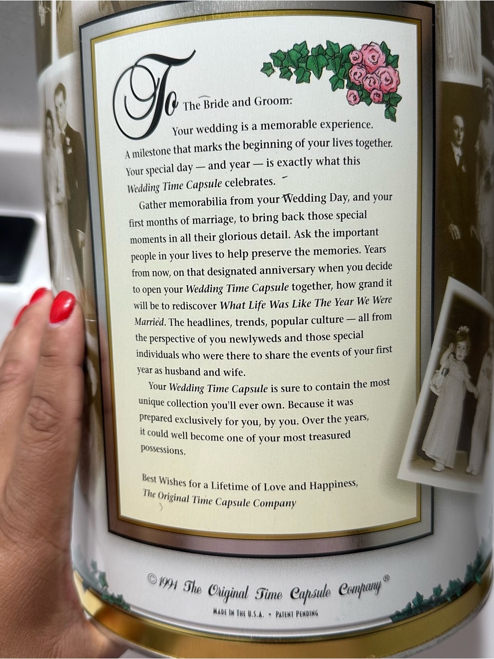 Vintage Our Wedding Time Capsule - Picture 3 of 7